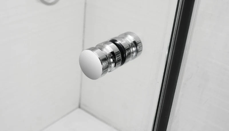 COVEY Wall To Wall L-Shape Square Frameless Pivot Hinge Door Shower Screen