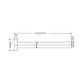 Cresta Ceiling Arm - 450mm