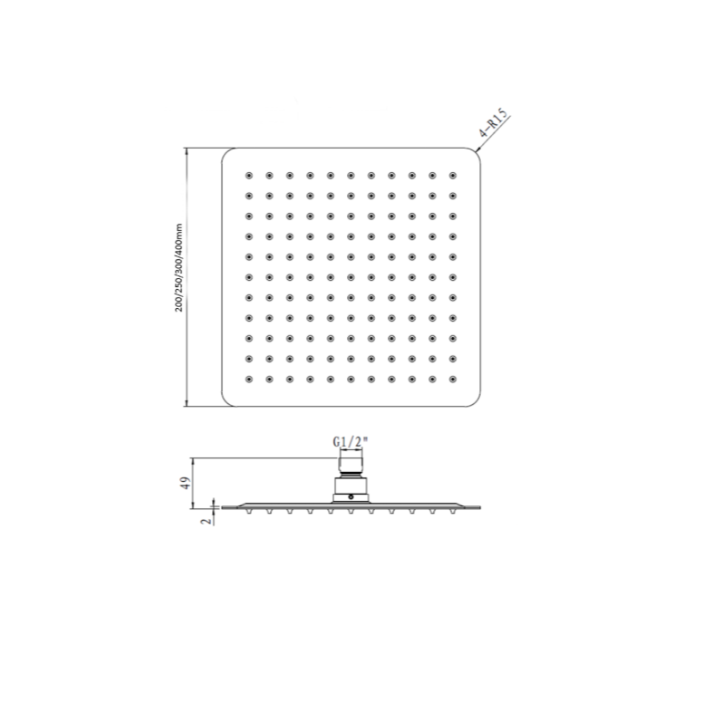 Cresta Shower Head - 200mm