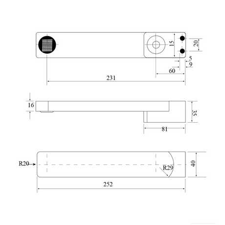 Cresta Swivel - Bath Spout