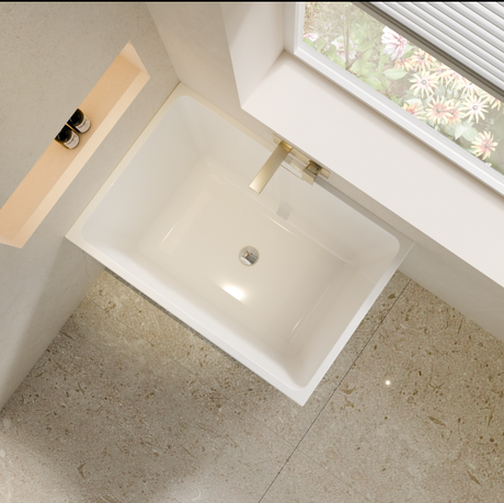 Crete Mini Free Standing Bathtub With Overflow (1000mm)