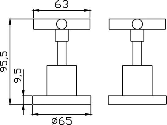 Cross Wall Top Assemblies (Rose Gold)