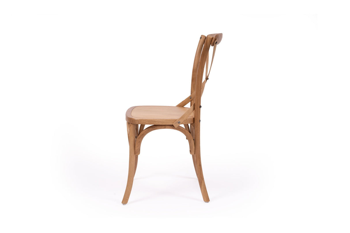 Crossley Back Natural Oak Dining Chair - Timber Seat