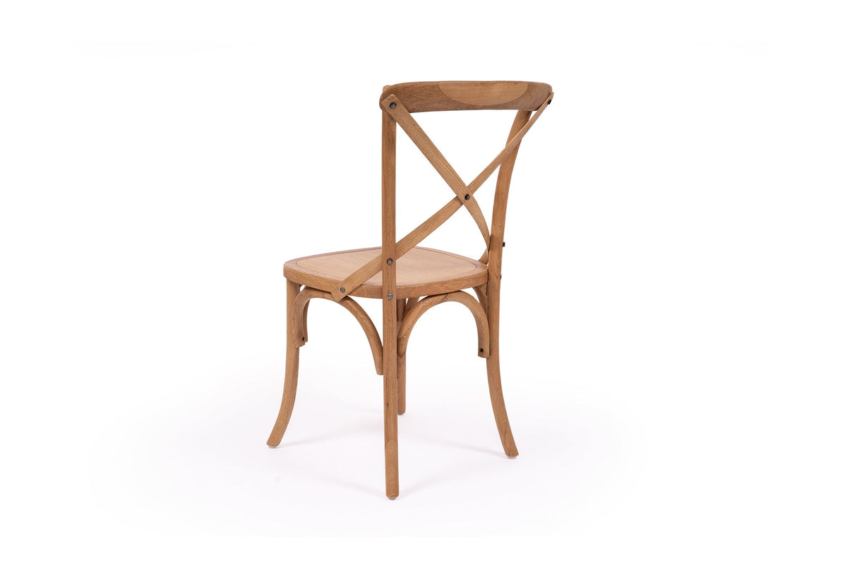 Crossley Back Natural Oak Dining Chair - Timber Seat