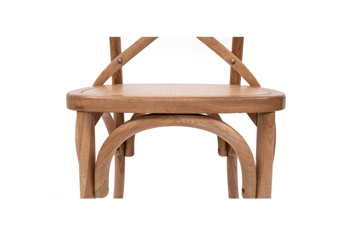 Crossley Back Natural Oak Dining Chair - Timber Seat