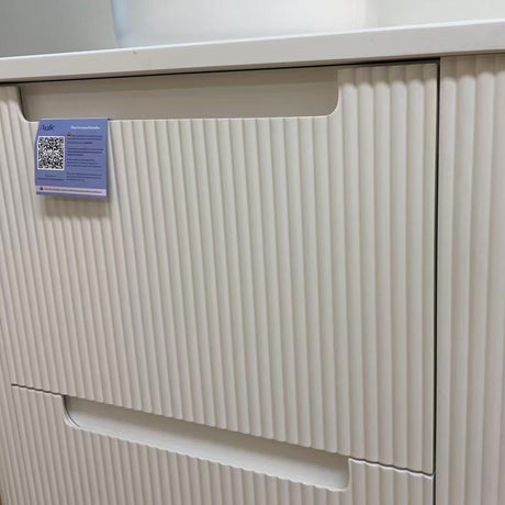 Curva Floor Standing Vanity-Fluted Curved-Matte White - 04