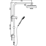 Cuter Shower System With Rail
