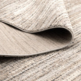 Dorado Textured Look Border Grey Beige Rug