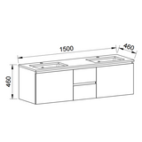 Timberline DAKOTA Wall Hung Vanity (All Sizes)