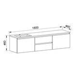 Timberline DAKOTA Wall Hung Vanity (All Sizes)