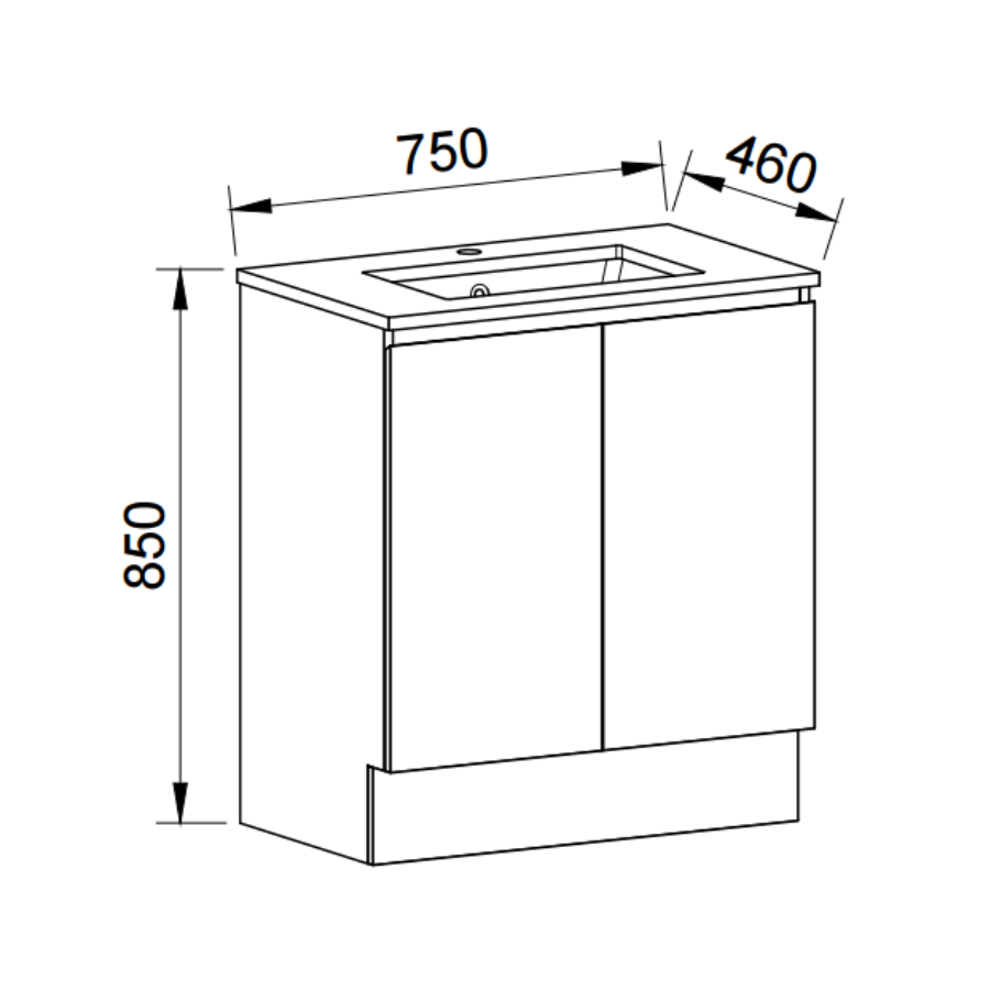 Timberline DAKOTA Floor Standing Vanity (All Sizes)