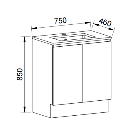 Timberline DAKOTA Floor Standing Vanity (All Sizes)