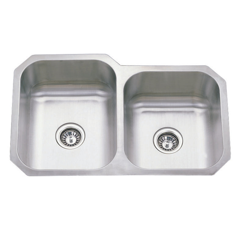 Cora Double Bowl Undermount Sink 808 x 490mm (Chrome)