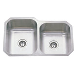 Cora Double Bowl Undermount Sink 808 x 490mm (Chrome)
