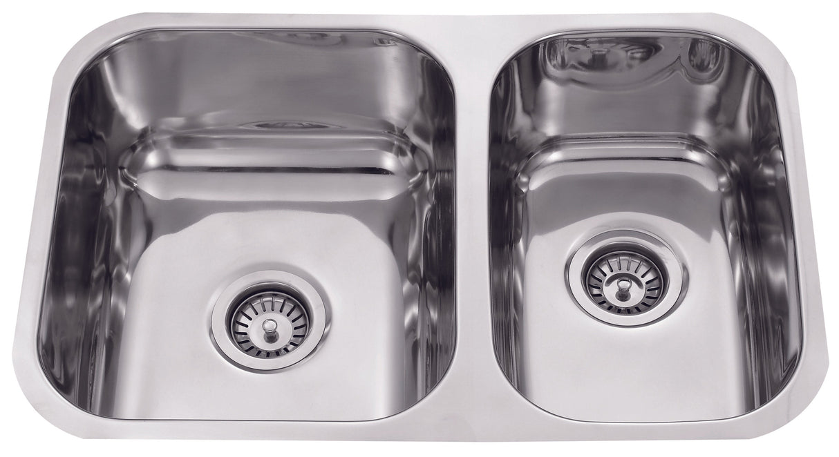 Cora Double Bowl Undermount Sink 695 x 450mm (Chrome)