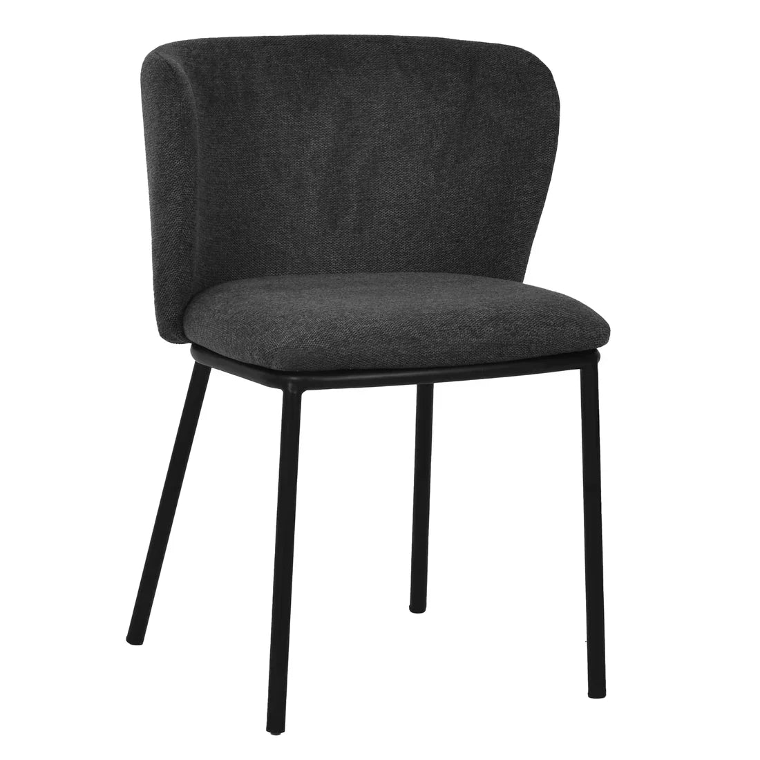 Calibre CDC8168-FH Fabric Dining Chair - Charcoal Grey (Set of 2)