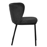 Calibre CDC8168-FH Fabric Dining Chair - Charcoal Grey (Set of 2)