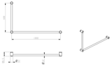 Mica Care - 90 Degree – 600x1000mm- Grab Rail