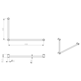 Mica Care - 90 Degree – 600x1000mm- Grab Rail
