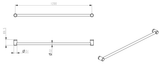 Mica Care Straight - Horizontal - 1200mm- Grab Rail