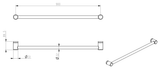 Mica Care Straight - Horizontal - 900mm- Grab Rail