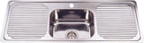 Single Bowl & Double Drainer 1180x480x170mm (Chrome)