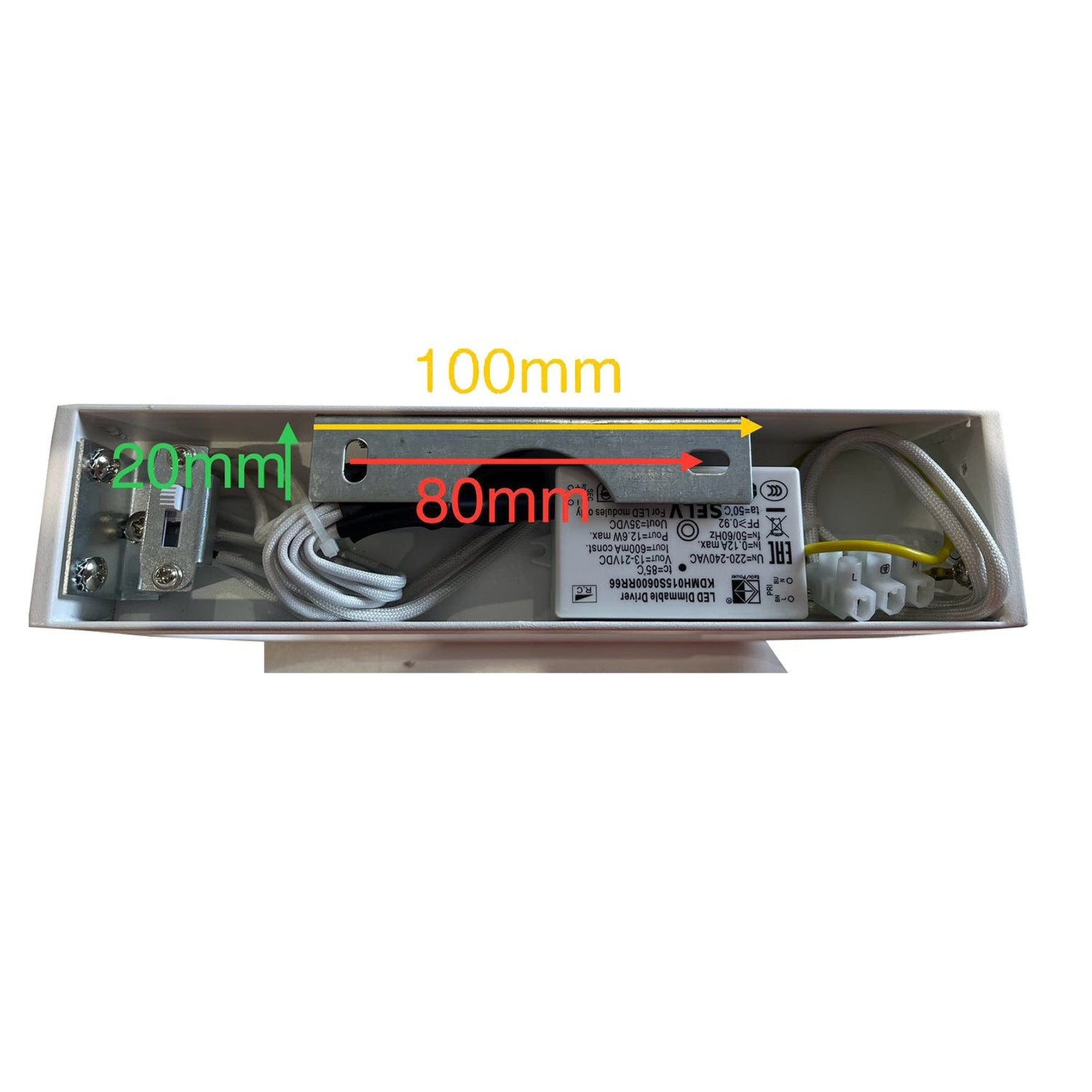 DHAKA: City Series LED Tri-CCT Interior Rectangular Up/Down Dimmable Wall Light