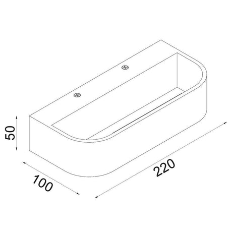 DHAKA: City Series LED Tri-CCT Interior Rectangular Up/Down Dimmable Wall Light