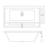Dunton Insert Bathtub with Non-Overflow (Gloss White) (1500/1700mm)-Clearance