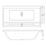 Dunton Insert Bathtub with Non-Overflow (Gloss White) (1500/1700mm)-Clearance