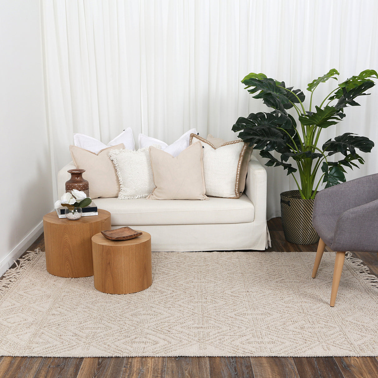 Diego Tribal Brown Wool Rug - DIEG02