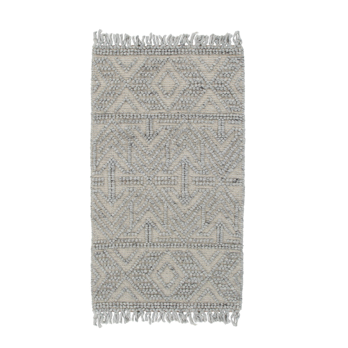 Diego Tribal Grey Wool Rug - DIEG02
