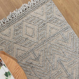 Diego Tribal Grey Wool Rug - DIEG02