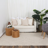 Diego Ornamental Beige Wool Rug - DIEG03