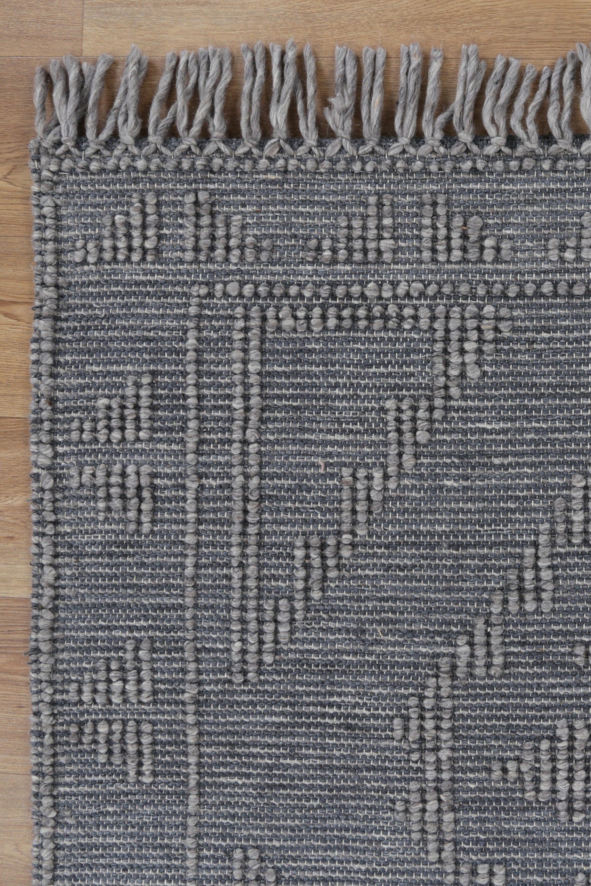Diego Ornamental Grey Multi Wool Rug - DIEG03