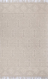 Diego Geometric Brown Wool Rug - DIEG04