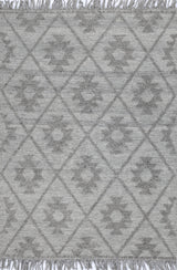 Diego Geometric Grey Multi Wool Rug - DIEG04