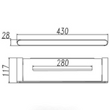 Dove Metal Shelf (Chrome)