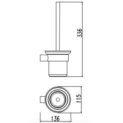 Dove Toilet Brush (Chrome)