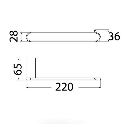 Dove Towel Bar (Chrome)