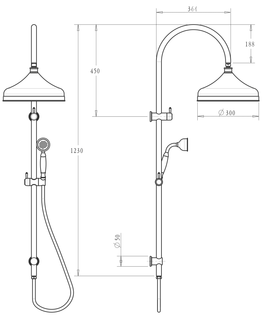 Mica Heritage Dual Shower