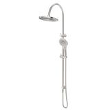 Mica Fluted Gooseneck Dual Shower Rail