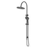 Mica Fluted Gooseneck Dual Shower Rail