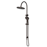 Mica Fluted Gooseneck Dual Shower Rail