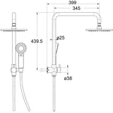 Mica Half-Rail Shower (Chrome)- Clearance