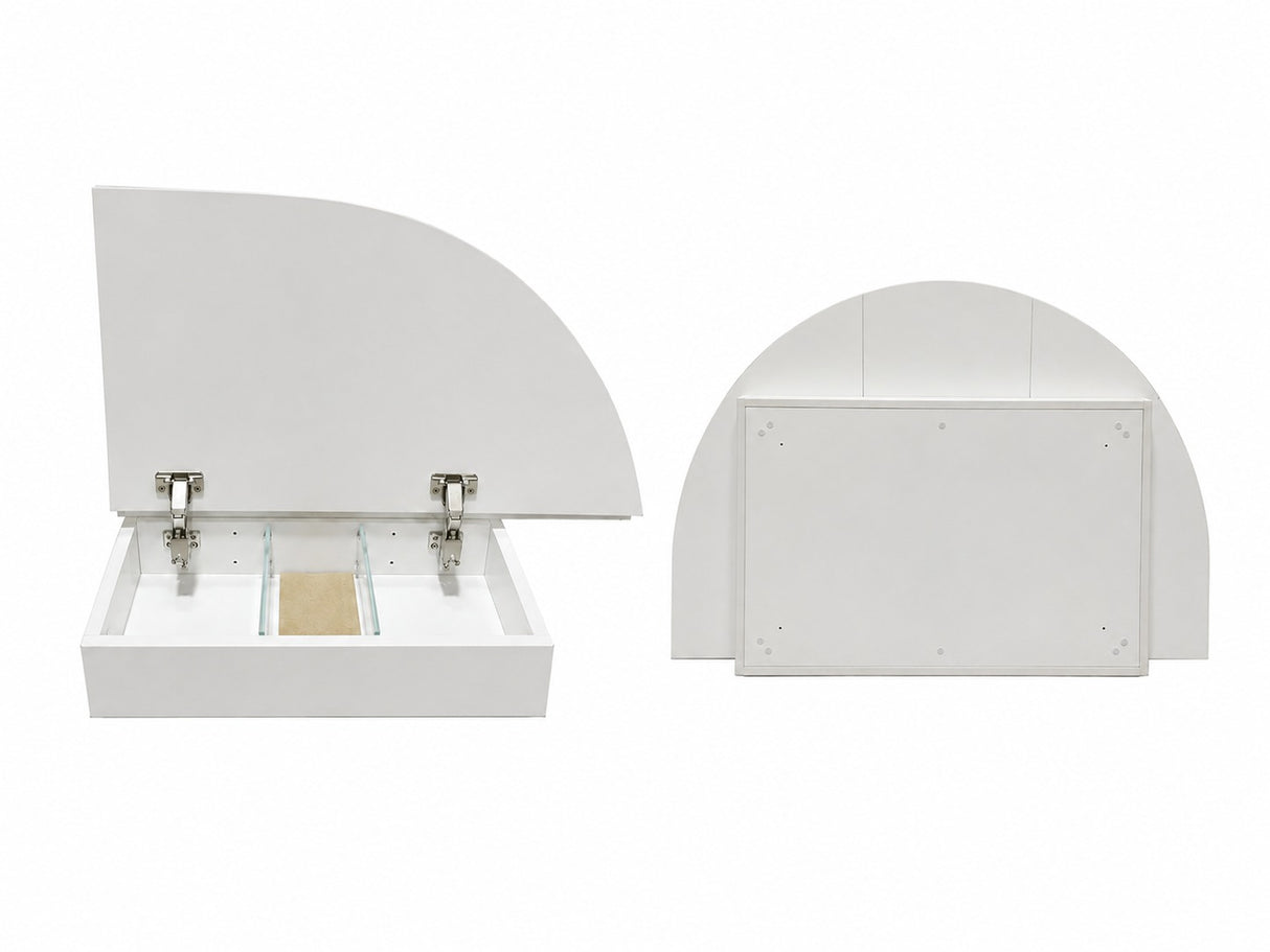 DUNE 1200mm Half Moon Frameless Shaving Cabinet