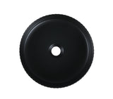 CORA 36 Above Counter Fluted Matt Black Circle Basin
