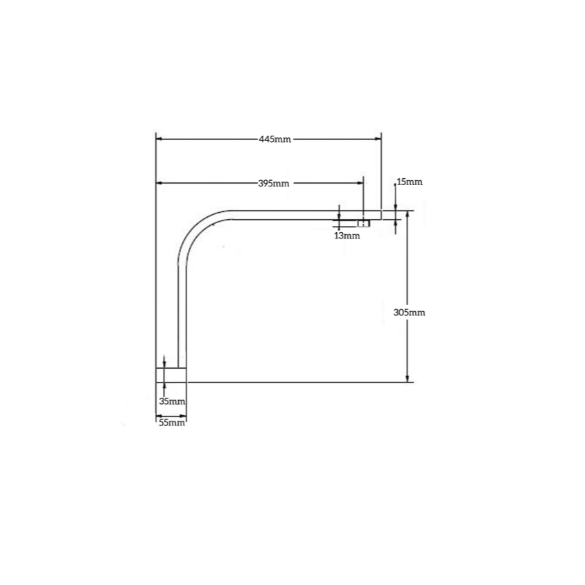Deko Heavy Duty Goose Neck Shower Arm