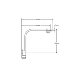 Deko Heavy Duty Goose Neck Shower Arm