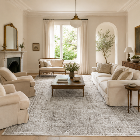 Distressed Vintage Chilaz Grey Rug - VITAL 2085-04